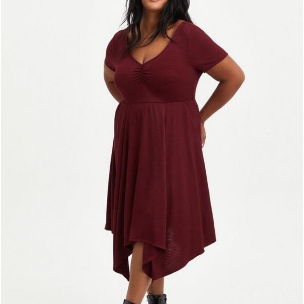 Torrid Midi Rib Knit Skater Dress